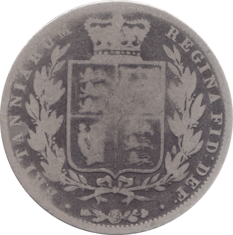1845 HALFCROWN ( POOR ) REF 1 - Halfcrown - Cambridgeshire Coins