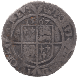 1567 SILVER SIXPENCE ELIZABETH 1ST - Hammered Coins - Cambridgeshire Coins