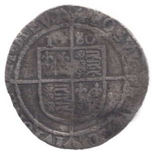 1580 ELIZABETH 1ST SIXPENCE - Hammered Coins - Cambridgeshire Coins