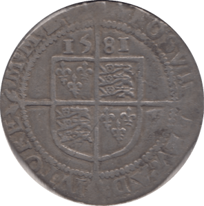 1581 ELIZABETH 1ST SIXPENCE - Cambridgeshire Coins