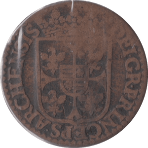 1614 COPPER 1 LIARD FRANCE - WORLD COINS - Cambridgeshire Coins