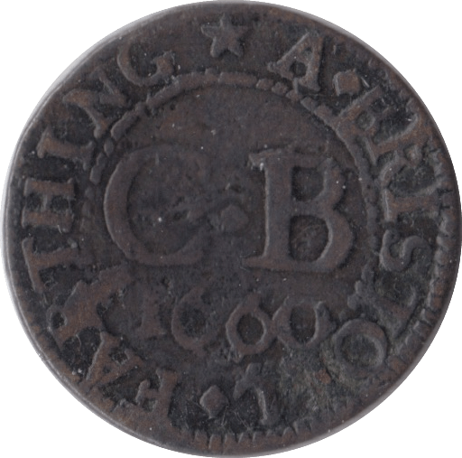 1660 FARTHING TOKEN BRISTOL - FARTHING TOKEN - Cambridgeshire Coins