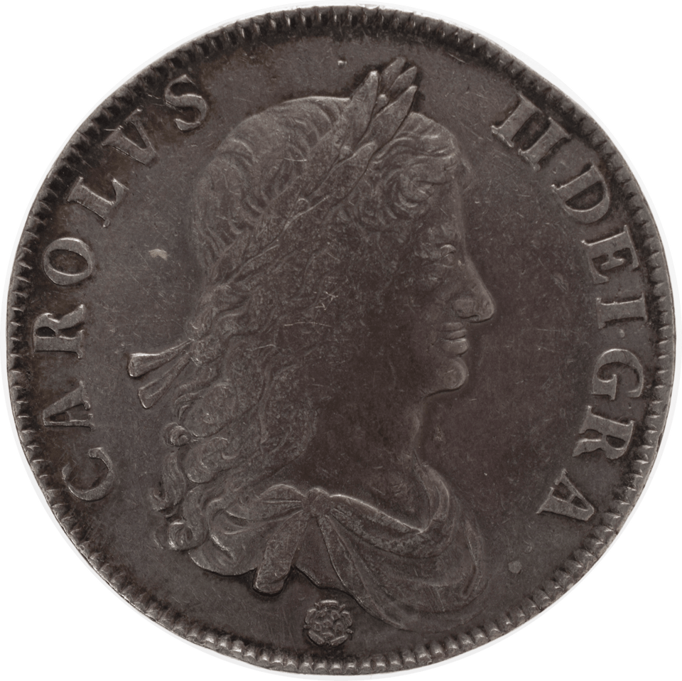 1662 CROWN ( GVF ) CHARLES II FIRST BUST ROSE BELOW - CROWN - Cambridgeshire Coins