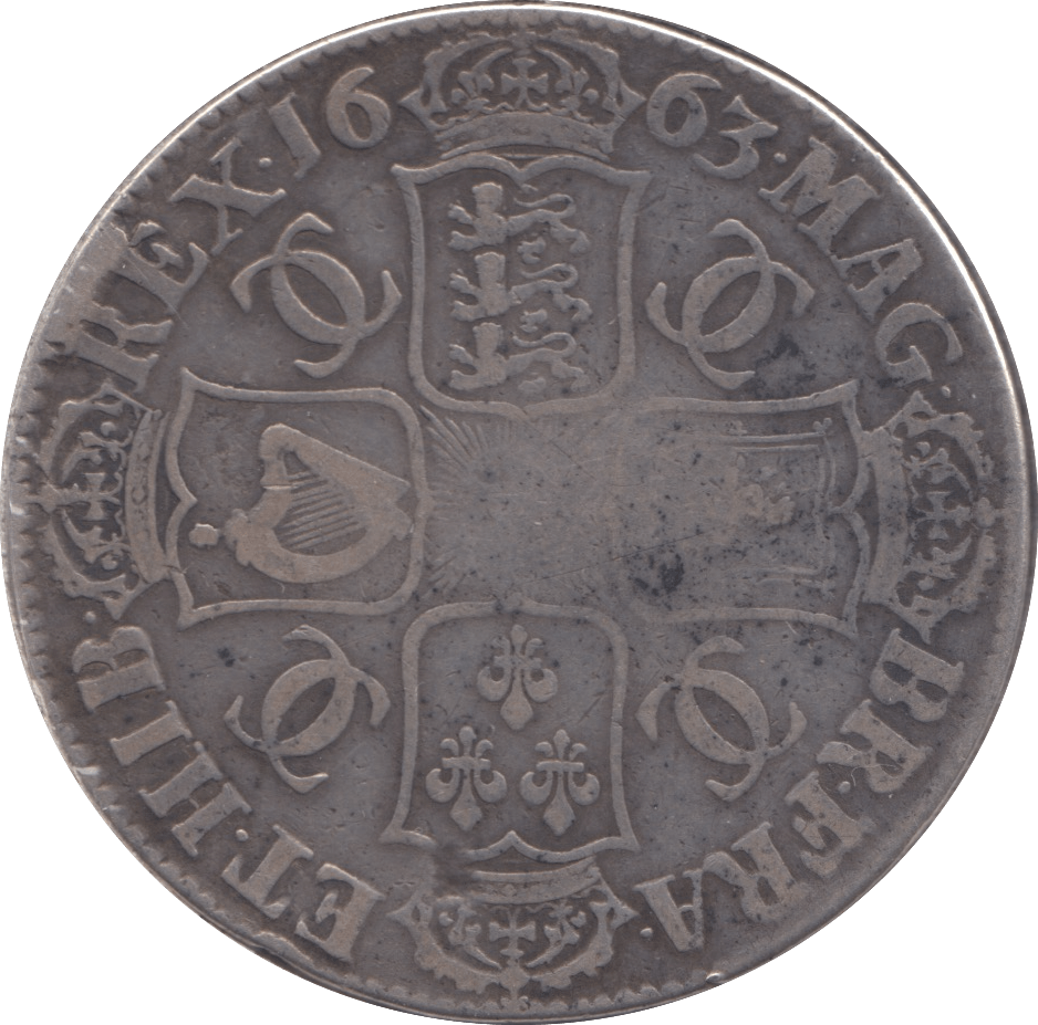 1663 CROWN ( GF ) NO ROSES - CROWN - Cambridgeshire Coins