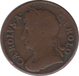 1674 FARTHING ( FINE ) 3 - Farthing - Cambridgeshire Coins
