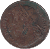 1675 HALFPENNY ( VF ) CHARLES II - Halfpenny - Cambridgeshire Coins