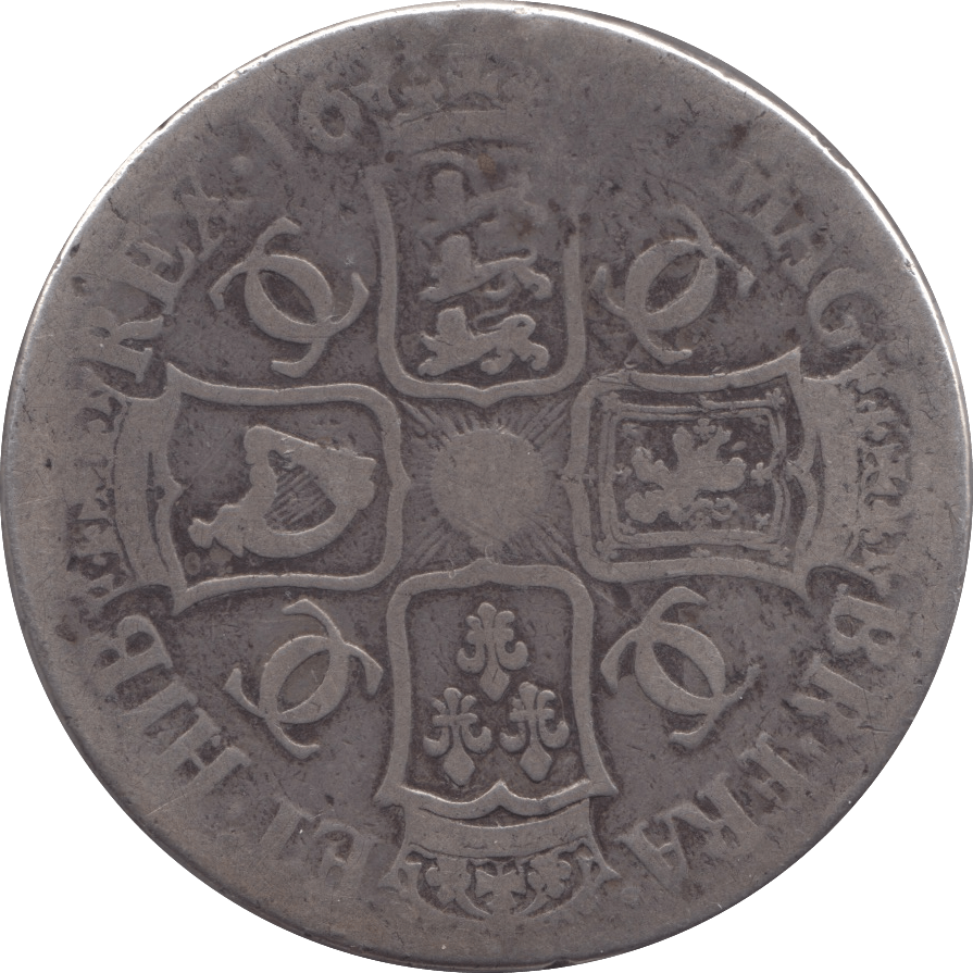 1676 CROWN ( FINE ) CHARLES II - Crown - Cambridgeshire Coins