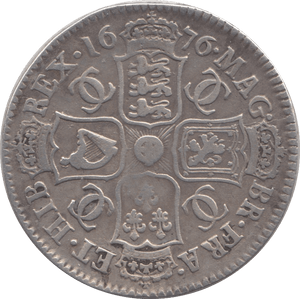 1676 HALFCROWN ( VF ) - Halfcrown - Cambridgeshire Coins