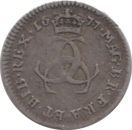 1677 MAUNDY THREEPENCE ( FINE ) - Maundy Coins - Cambridgeshire Coins