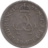 1677 MAUNDY THREEPENCE ( FINE ) - Maundy Coins - Cambridgeshire Coins