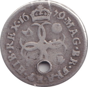 1679 MAUNDY FOURPENCE ( FINE ) - Maundy Coins - Cambridgeshire Coins