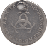 1680 MAUNDY THREEPENCE ( FAIR ) HOLED - Maundy Coins - Cambridgeshire Coins
