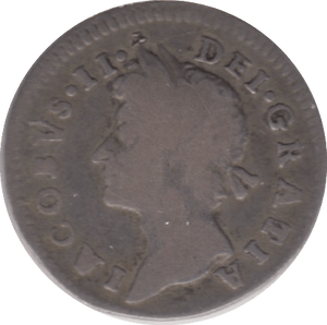 1687 MAUNDY THREEPENCE ( FINE ) - Maundy Coins - Cambridgeshire Coins