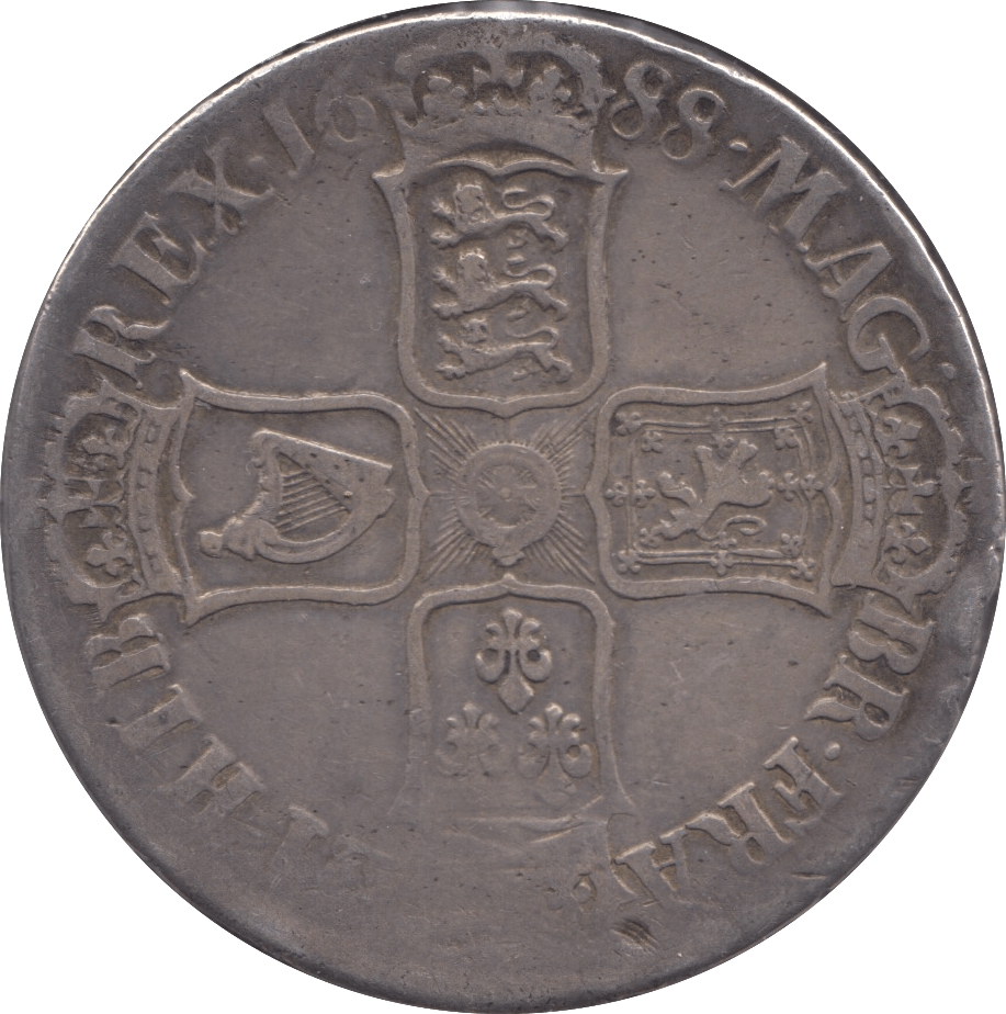 1688 CROWN ( FINE ) - Crown - Cambridgeshire Coins