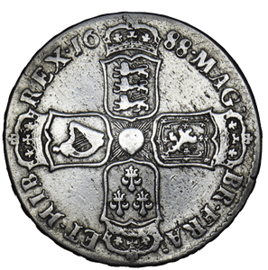 1688 HALFCROWN ( GF ) - Halfcrown - Cambridgeshire Coins