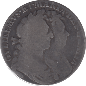 1689 HALFCROWN ( FINE ) - Halfcrown - Cambridgeshire Coins