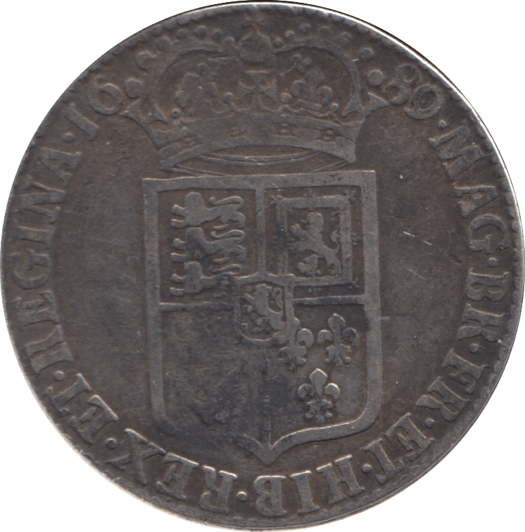 1689 HALFCROWN ( GF ) 6 - Halfcrown - Cambridgeshire Coins