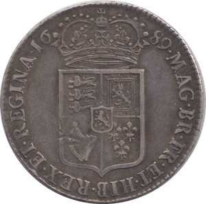 1689 HALFCROWN ( GVF ) 2 - Halfcrown - Cambridgeshire Coins