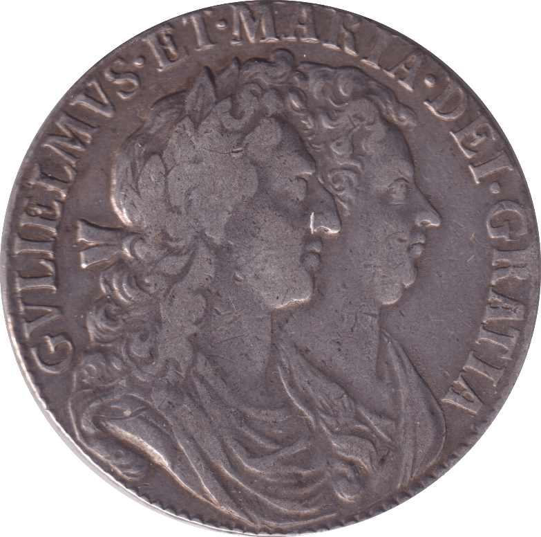 1689 HALFCROWN ( VF ) - Halfcrown - Cambridgeshire Coins