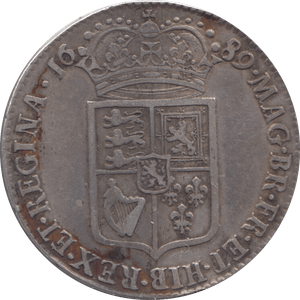 1689 HALFCROWN ( VF ) - Halfcrown - Cambridgeshire Coins