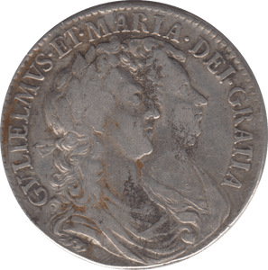 1689 HALFCROWN ( VF ) - Halfcrown - Cambridgeshire Coins