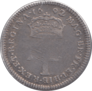 1692 MAUNDY FOURPENCE ( FINE ) - Maundy Coins - Cambridgeshire Coins