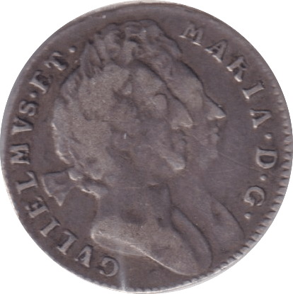 1692 MAUNDY THREEPENCE ( FINE ) - Maundy Coins - Cambridgeshire Coins
