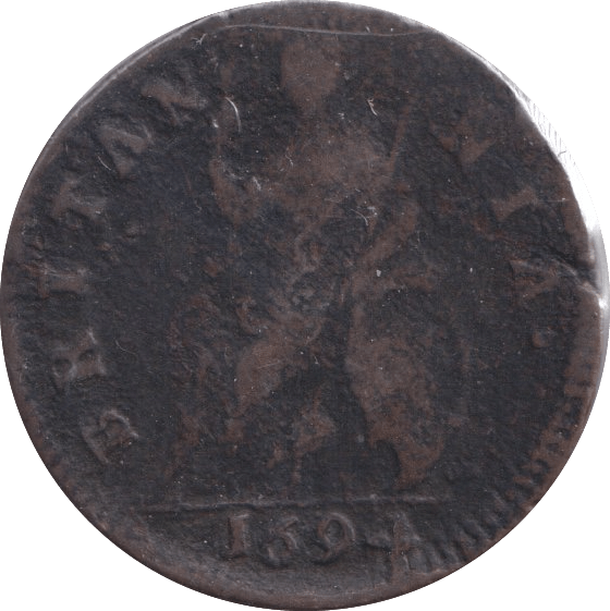 1694 FARTHING ( FAIR ) - Farthing - Cambridgeshire Coins