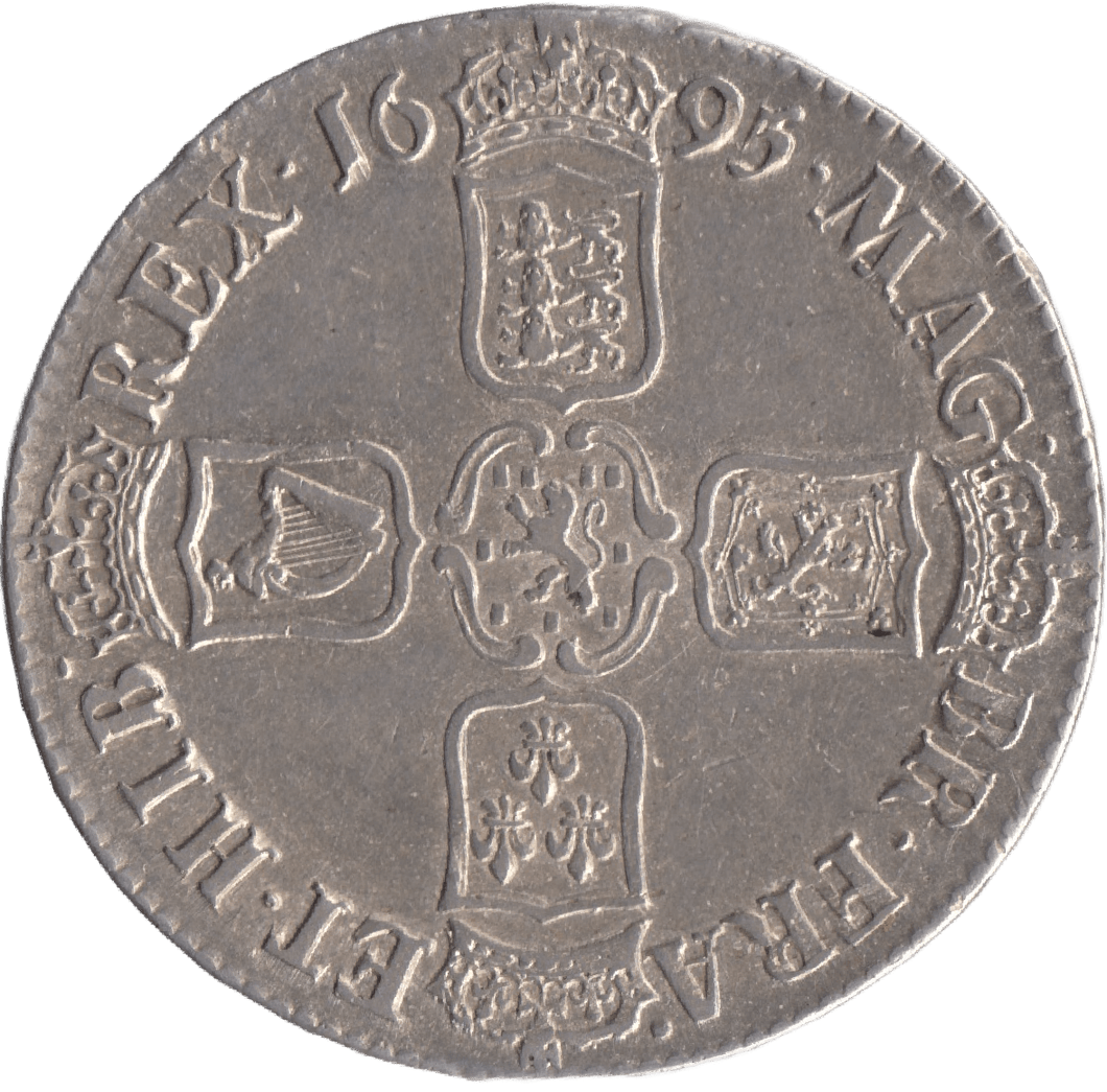 1695 CROWN WILLIAM III ( EF ) OCTAVO - CROWN - Cambridgeshire Coins