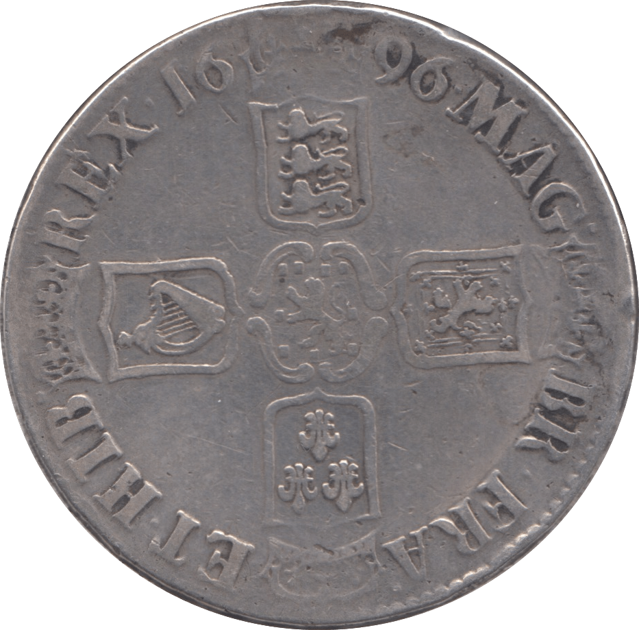 1696 CROWN ( GF ) 1ST BUST - CROWN - Cambridgeshire Coins