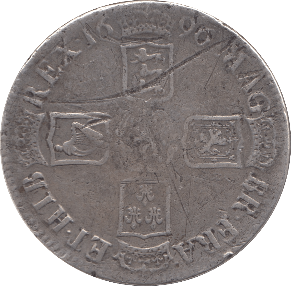 1696 CROWN ( GF ) 3 - Crown - Cambridgeshire Coins