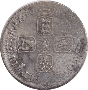 1696 SHILLING ( FINE ) - Halfpenny - Cambridgeshire Coins