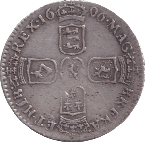 1696 SIXPENCE ( GVF ) - Sixpence - Cambridgeshire Coins