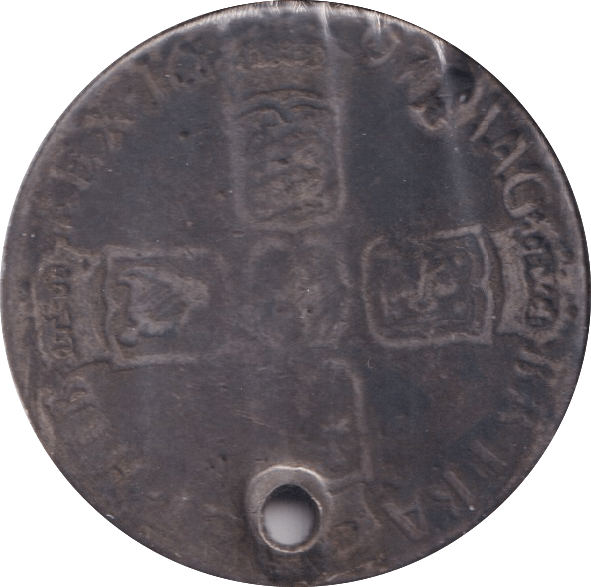 1697 SHILLING ( FAIR ) HOLED - Shilling - Cambridgeshire Coins