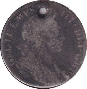 1697 SHILLING ( FAIR ) HOLED - Shilling - Cambridgeshire Coins