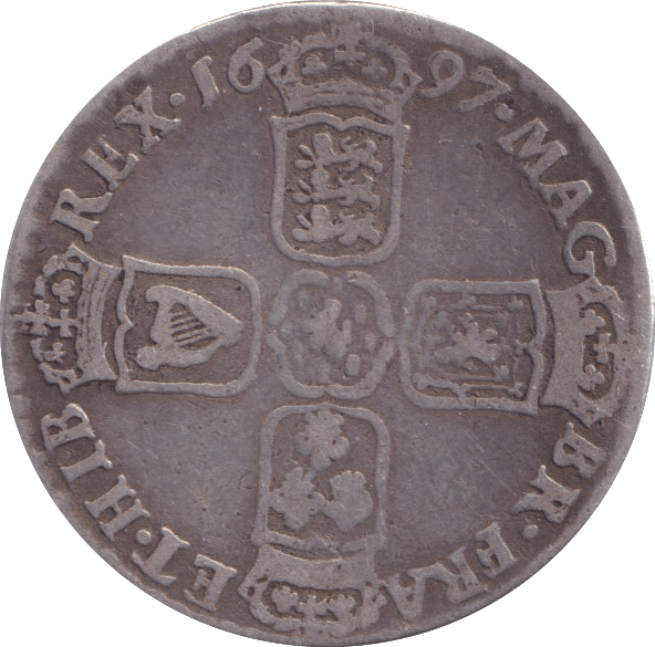 1697 SHILLING ( FINE ) - Shilling - Cambridgeshire Coins