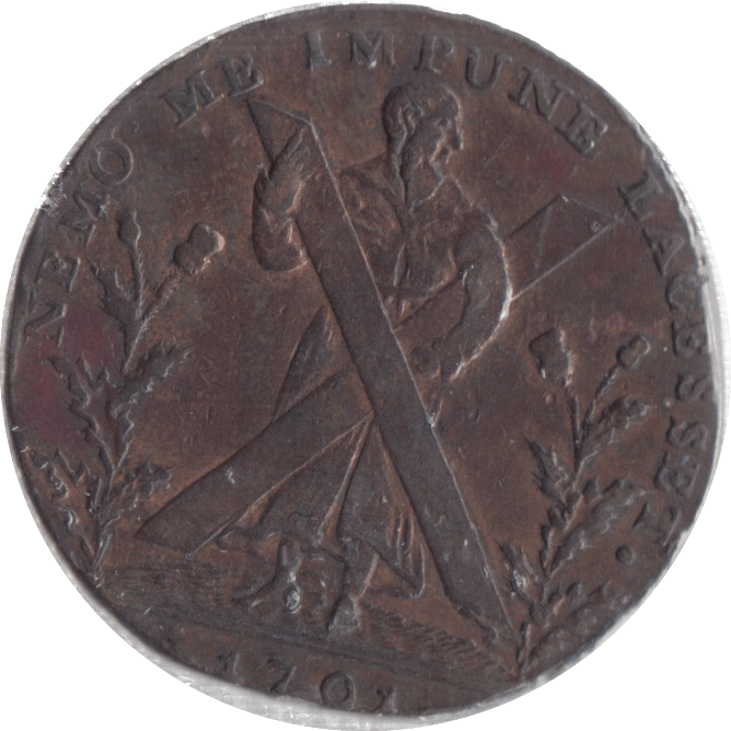 1701 HALFPENNY TOKEN EDINBURGH - HALFPENNY TOKEN - Cambridgeshire Coins