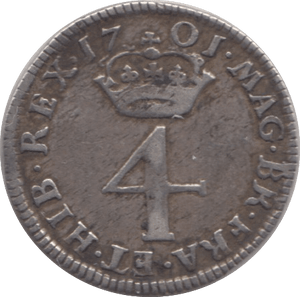 1701 MAUNDY FOURPENCE ( GF ) - Maundy Coins - Cambridgeshire Coins