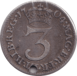 1704 MAUNDY THREEPENCE ( GF ) - Maundy Coins - Cambridgeshire Coins