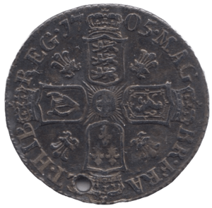 1705 SIXPENCE ( GVF ) - Sixpence - Cambridgeshire Coins