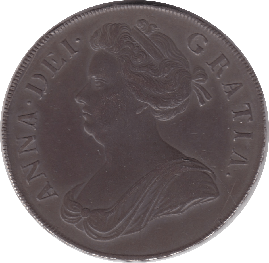 1707 CROWN ( AUNC ) SECUNDO - Crown - Cambridgeshire Coins
