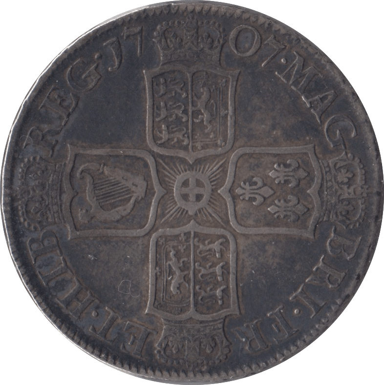 1707 HALFCROWN ( VF ) - Halfcrown - Cambridgeshire Coins