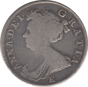 1708 HALFCROWN ( FINE ) E - Crown - Cambridgeshire Coins