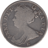 1708 HALFCROWN ( FINE ) E - Crown - Cambridgeshire Coins