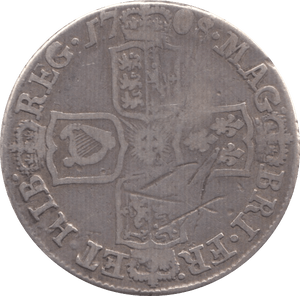 1708 HALFCROWN ( FINE ) E - HALFCROWN - Cambridgeshire Coins