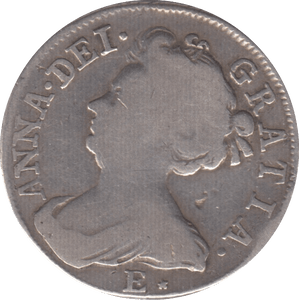 1708 HALFCROWN ( FINE ) E - HALFCROWN - Cambridgeshire Coins