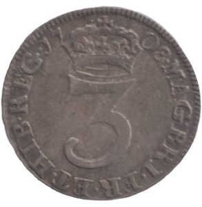 1708 MAUNDY THREEPENCE ( VF ) - MAUNDY THREEPENCE - Cambridgeshire Coins