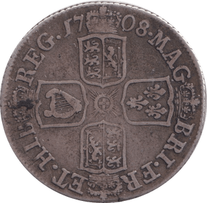 1708 SHILLING ( FINE ) - Shilling - Cambridgeshire Coins