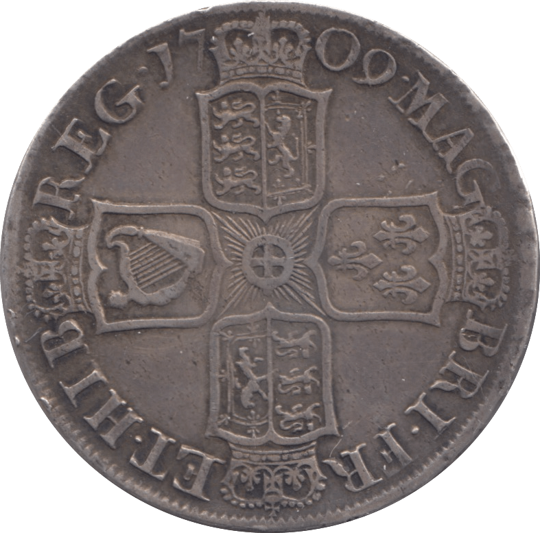 1709 HALFCROWN ( VF ) - Halfcrown - Cambridgeshire Coins