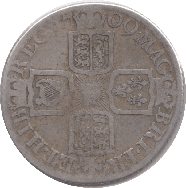 1709 SHILLING ( FINE ) - Shilling - Cambridgeshire Coins